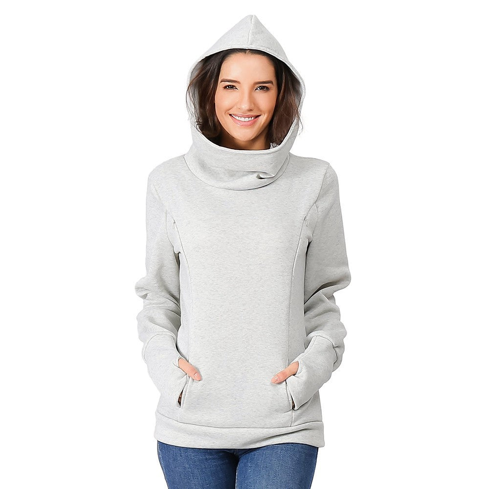 Sweat à Capuche Épais Grossesse – Confort Douillet et Style Assuré