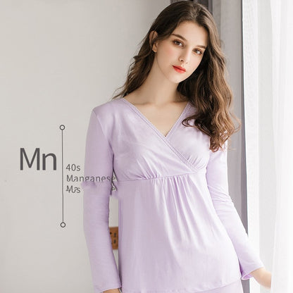 Haut de maternité en modal doux – vêtement de grossesse automne