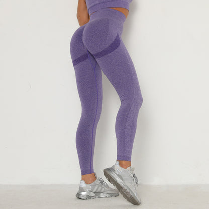 Legging de sport femme – taille haute, effet push-up, couture invisible (S–L)