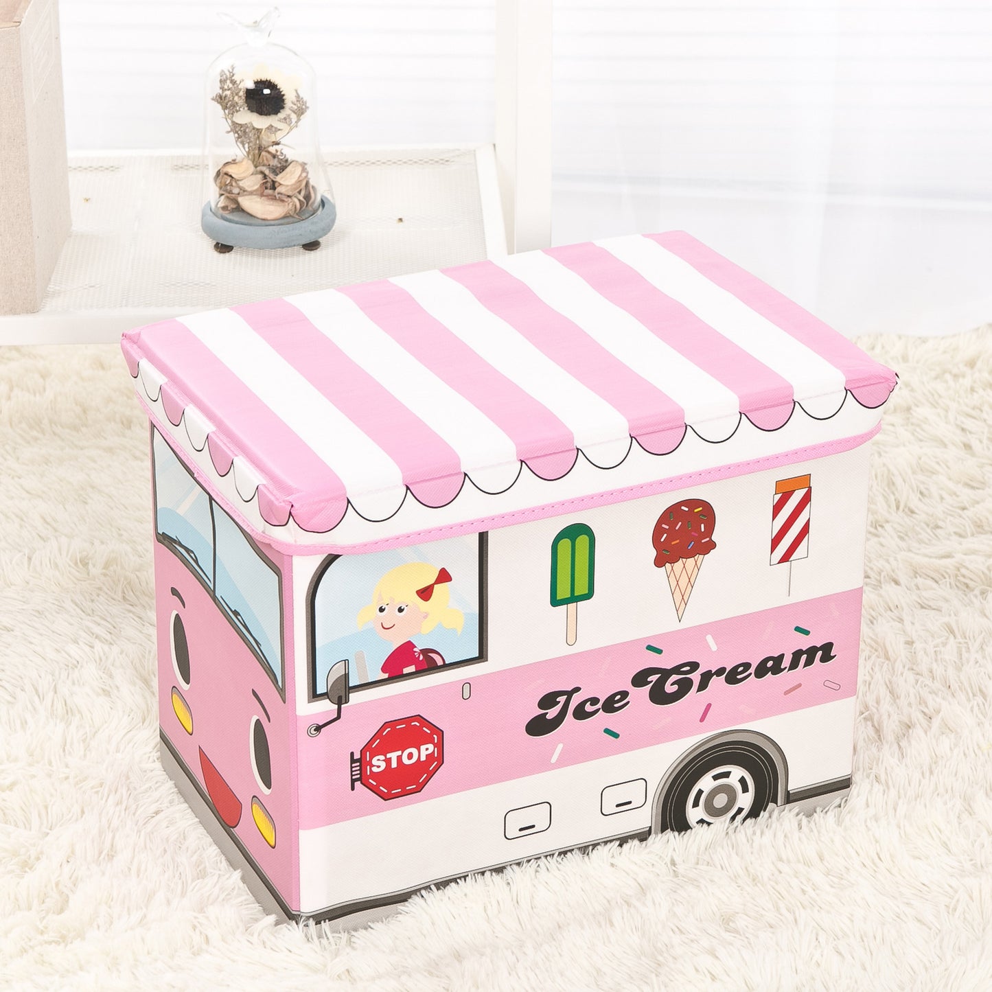 Boîte de Rangement Pliable Cartoon – 35L, Tissu Non-tissé