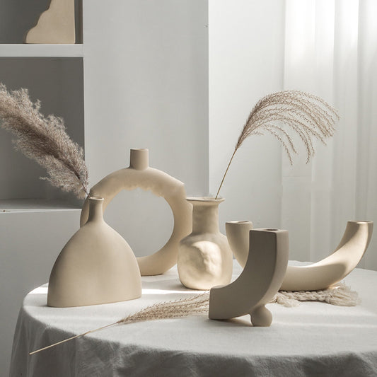 Vase Déco en Céramique – Style Scandinave Mat