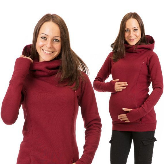 Sweat à Capuche Épais Grossesse – Confort Douillet et Style Assuré
