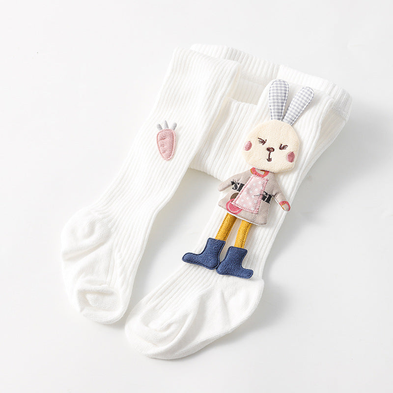 Collants fille en coton tricoté – motifs mignons