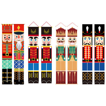 Décoration Murale de Noël en Tissu – Couplet Festif pour Maison