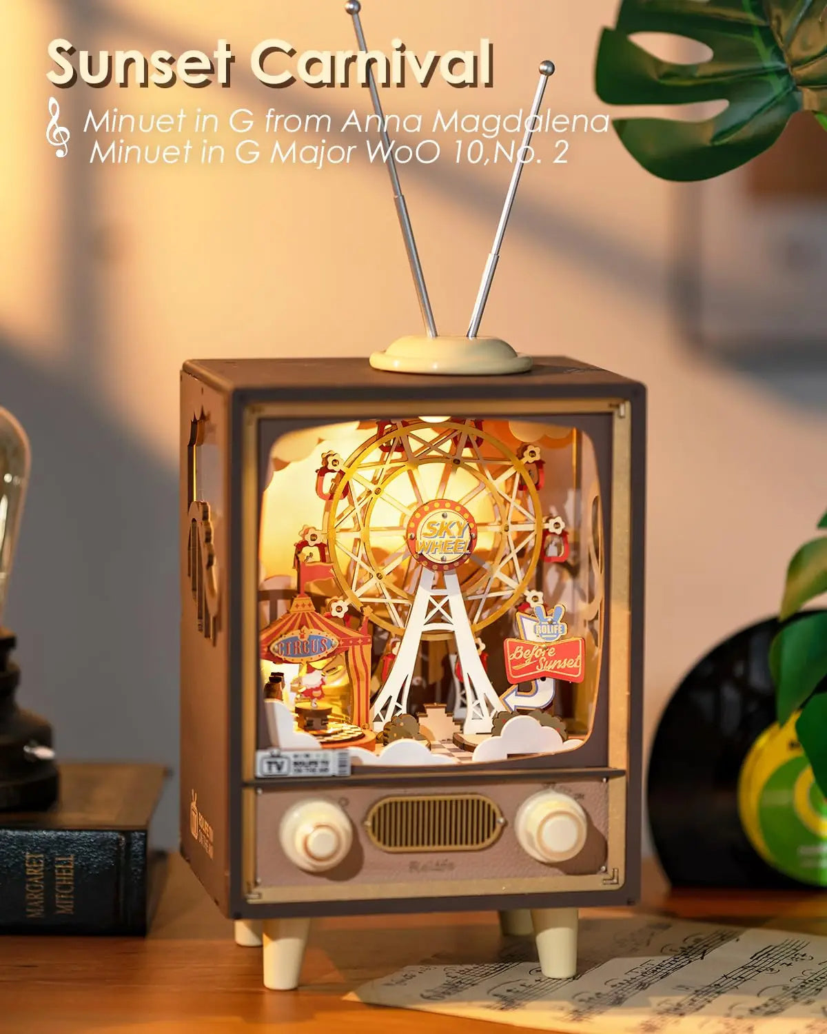 Rolife Sunset Carnival – Boîte à Musique 3D avec Lumière