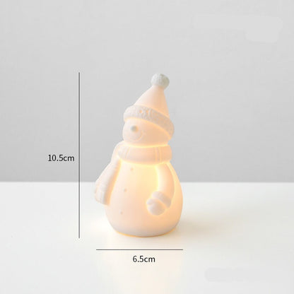 Décoration de Noël Lumineuse en Céramique – Sapin, Maison ou Bonhomme de Neige