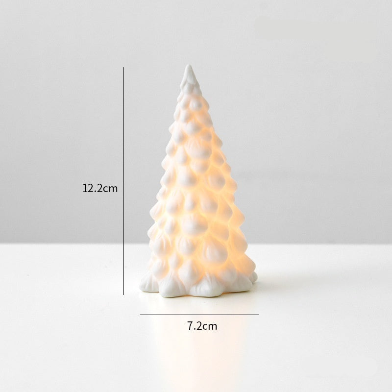 Décoration de Noël Lumineuse en Céramique – Sapin, Maison ou Bonhomme de Neige