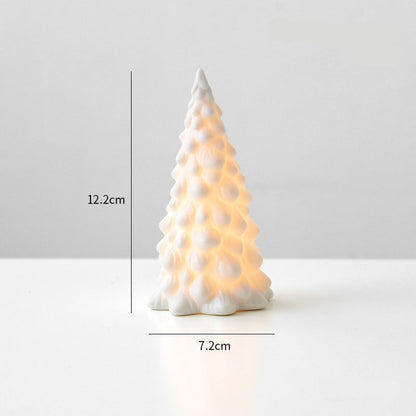 Décoration de Noël Lumineuse en Céramique – Sapin, Maison ou Bonhomme de Neige