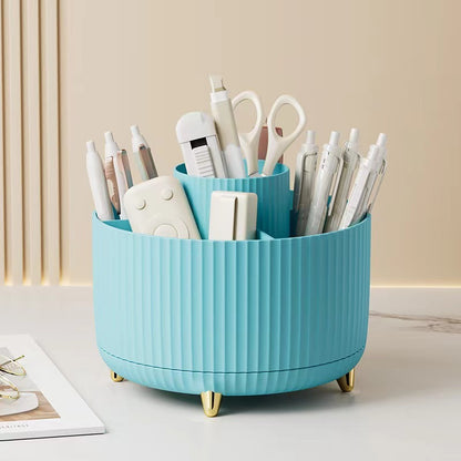 Organiseur Rotatif Maquillage – Rangement Pinceaux & Cosmétiques