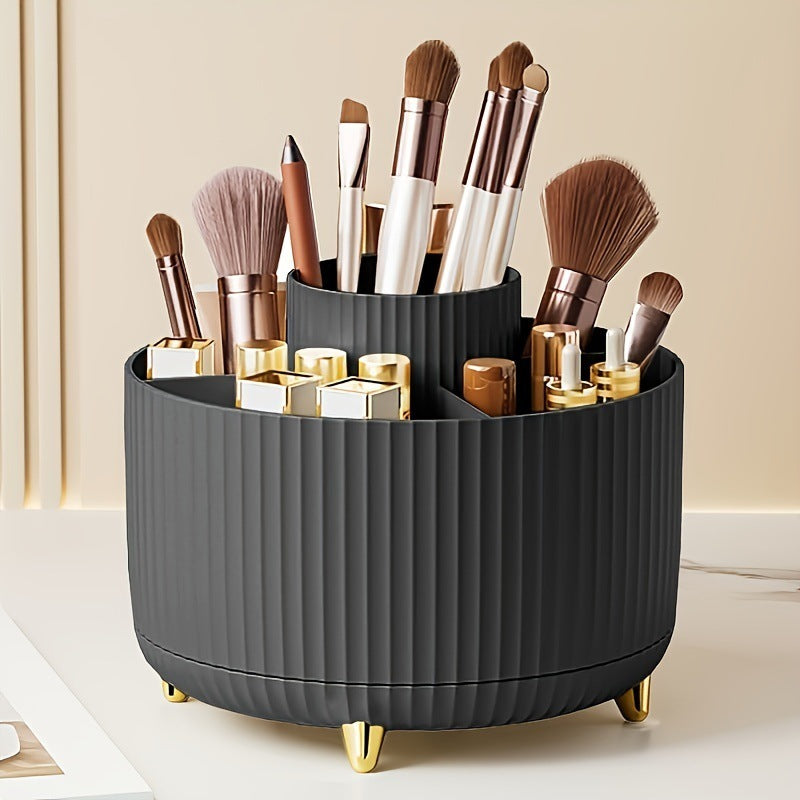 Organiseur Rotatif Maquillage – Rangement Pinceaux & Cosmétiques