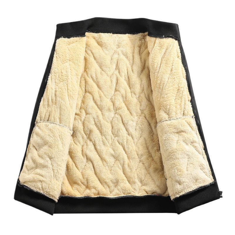 Veste homme chaude à col revers – doublée polaire