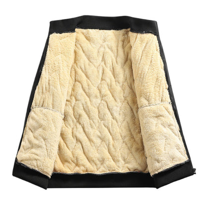 Veste homme chaude à col revers – doublée polaire