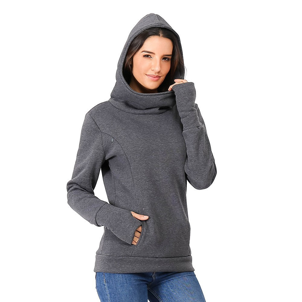 Sweat à Capuche Épais Grossesse – Confort Douillet et Style Assuré