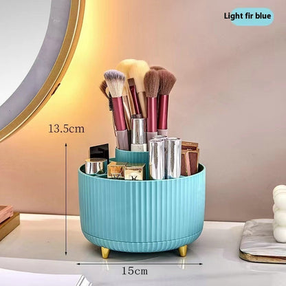 Organiseur Rotatif Maquillage – Rangement Pinceaux & Cosmétiques