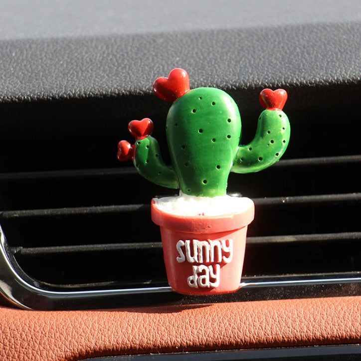 Diffuseur Parfum Voiture – Plantes & Cactus Décoratifs Clip Ventilation