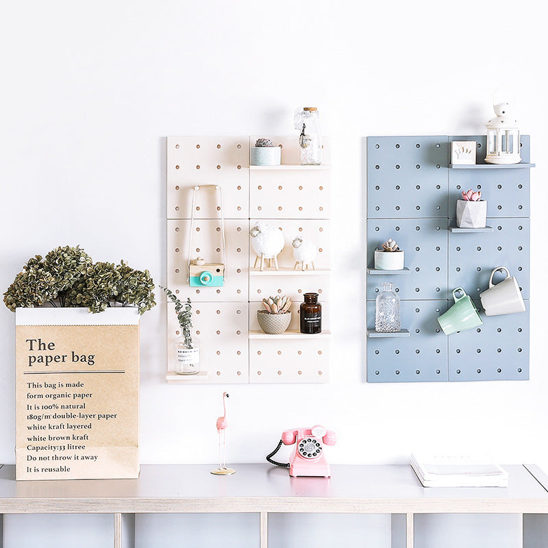 Étagère murale modulaire à trous – rangement mural créatif