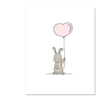 Poster lapin coeur