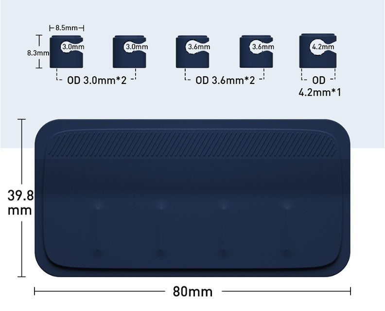 Organiseur Magnétique de Câbles – Support de Bureau en Silicone