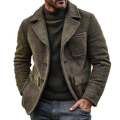 Manteau Rétro Homme en Laine – Style Automne & Hiver