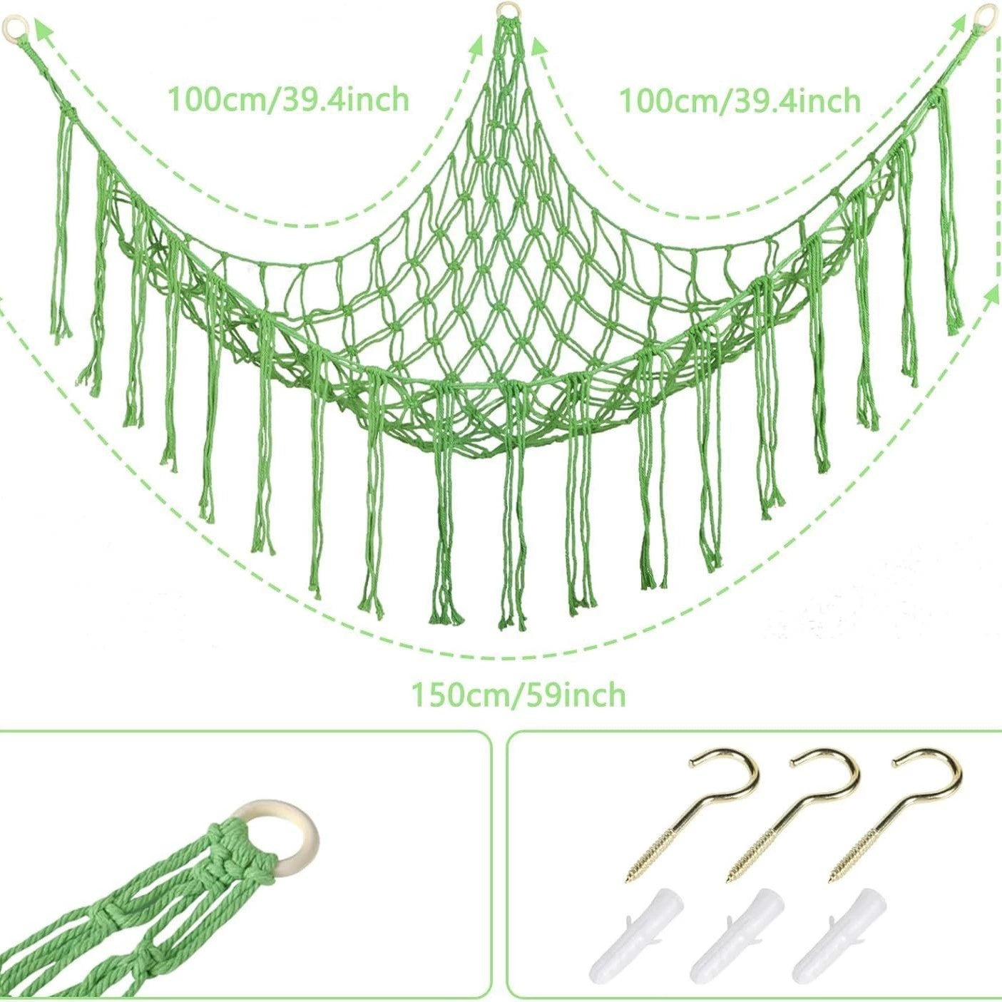 Filet de Rangement d’Angle – Style Nordique