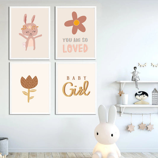 Mur avec 4 posters pour enfant