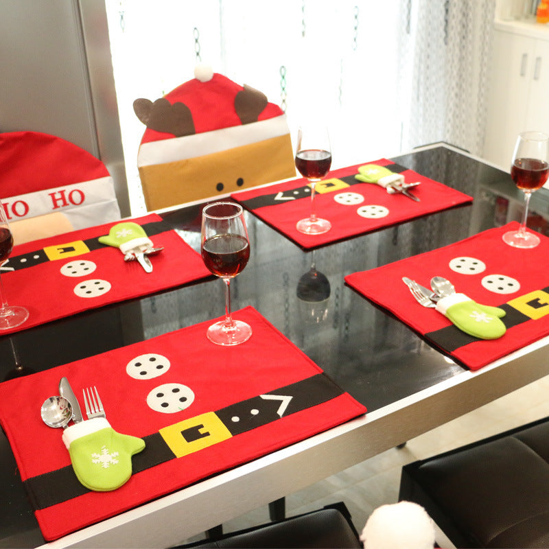 Set de Table de Noël Rouge – Décoration Festive pour la Table