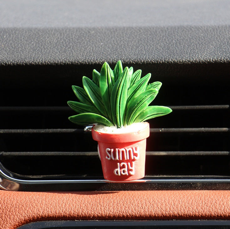 Diffuseur Parfum Voiture – Plantes & Cactus Décoratifs Clip Ventilation