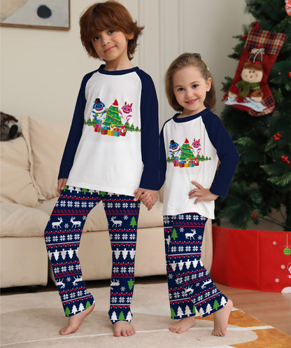 Pyjamas de Noël Famille & Chien – Bleu Foncé