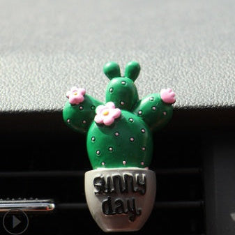 Diffuseur Parfum Voiture – Plantes & Cactus Décoratifs Clip Ventilation