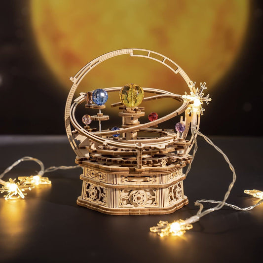 Boîte à Musique Nuit Étoilée en Bois 3D – Puzzle Mécanique à Monter | ROKR AMK51