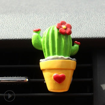 Diffuseur Parfum Voiture – Plantes & Cactus Décoratifs Clip Ventilation