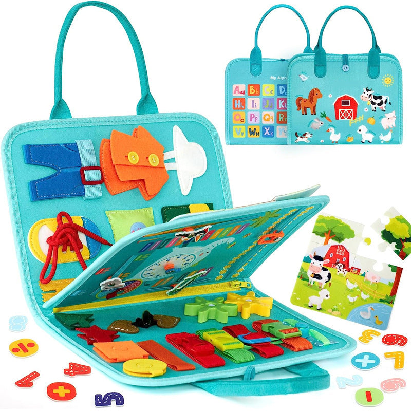 Tableau d’Apprentissage en Feutrine – Jouet Éducatif Enfant