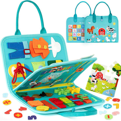 Tableau d’Apprentissage en Feutrine – Jouet Éducatif Enfant