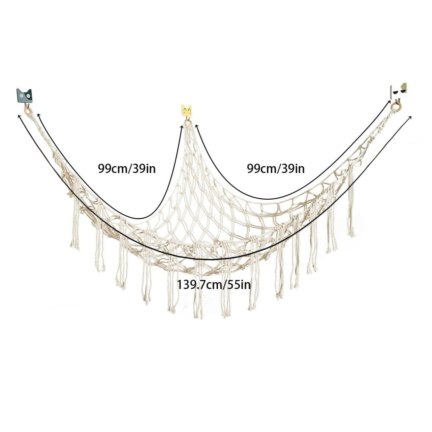 Filet de Rangement d’Angle – Style Nordique