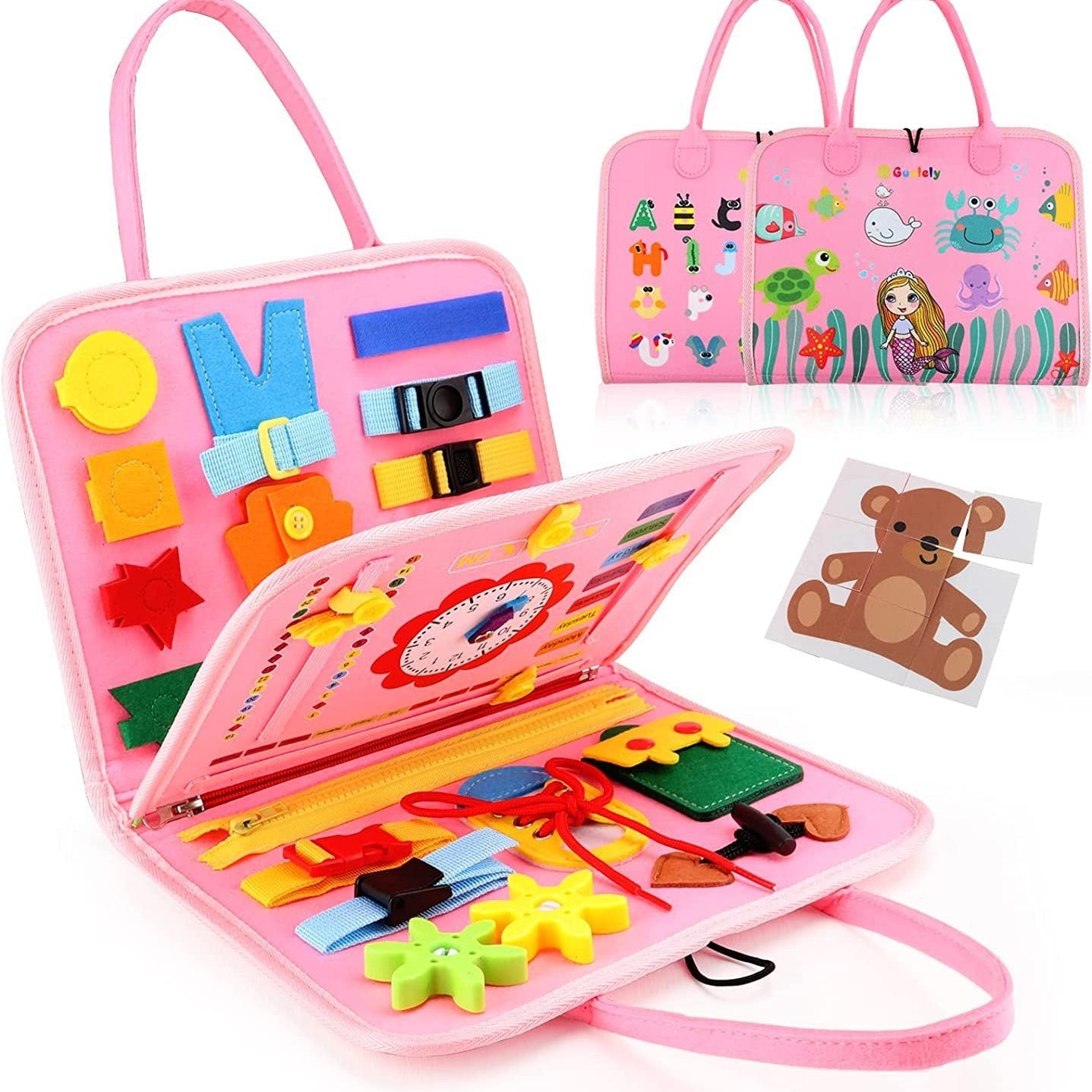 Tableau d’Apprentissage en Feutrine – Jouet Éducatif Enfant