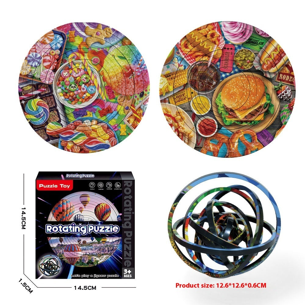 Puzzle 3D Rotatif – Jeu Éducatif Anti-Stress