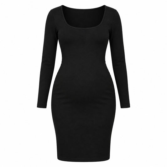 La robe de grossesse à col rond