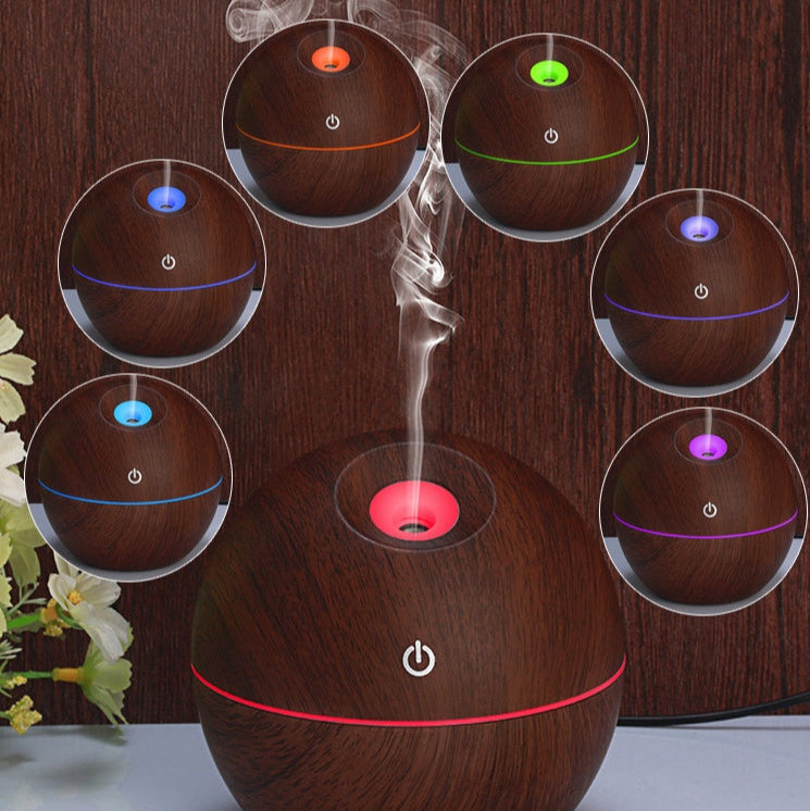 Diffuseur d’Huiles Essentielles USB – Humidificateur Ultrasonique LED