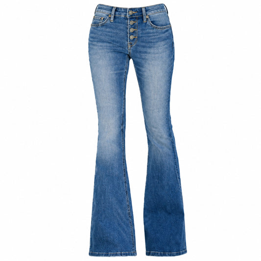 Le jean évasé taille haute