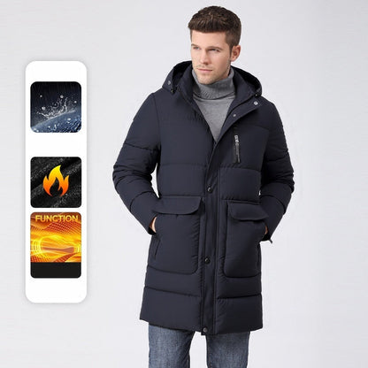 Manteau long homme doublé polaire – chaud et élégant