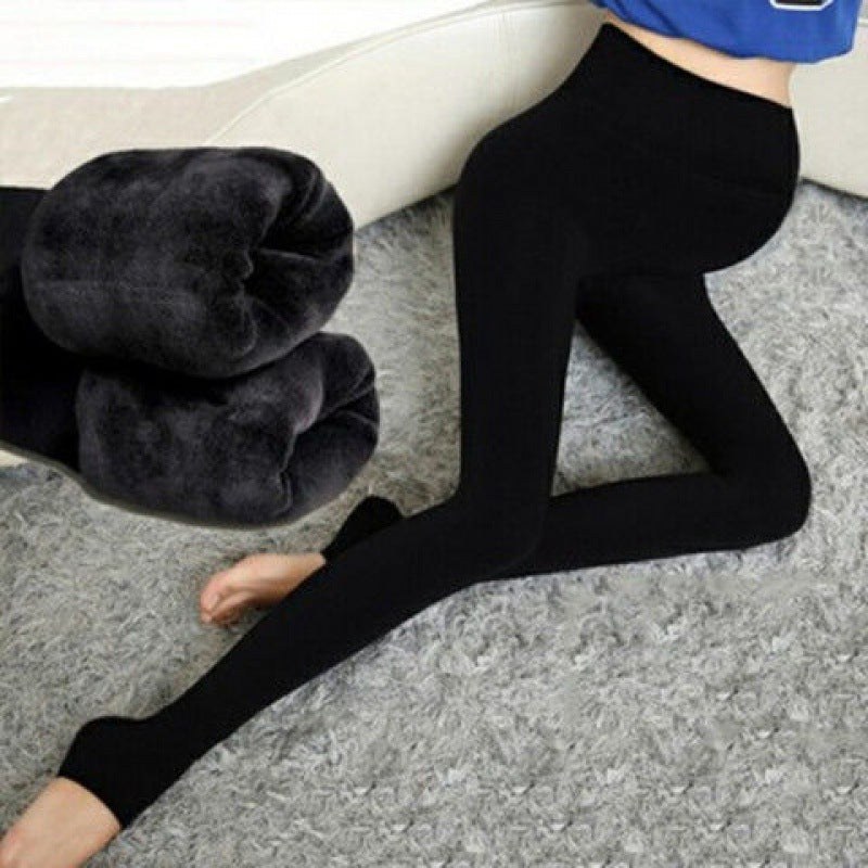 Legging de grossesse doublé polaire – Chaud et confortable pour l’hiver