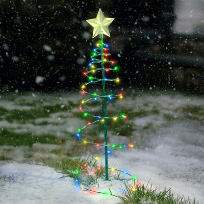 Sapin Lumineux Solaire de Noël – Décoration Extérieure de Jardin