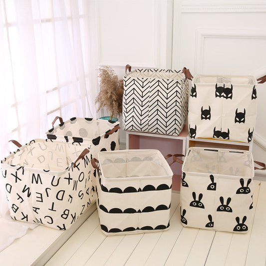 Panier de Rangement Pliable – Tissu Coton & Lin (32×32×32 cm)