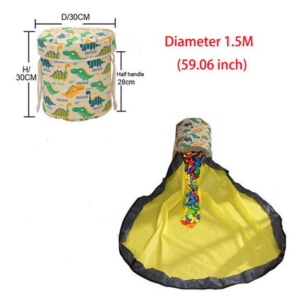 Sac de Rangement avec Tapis de Jeu Intégré – Pour Jouets & Blocs