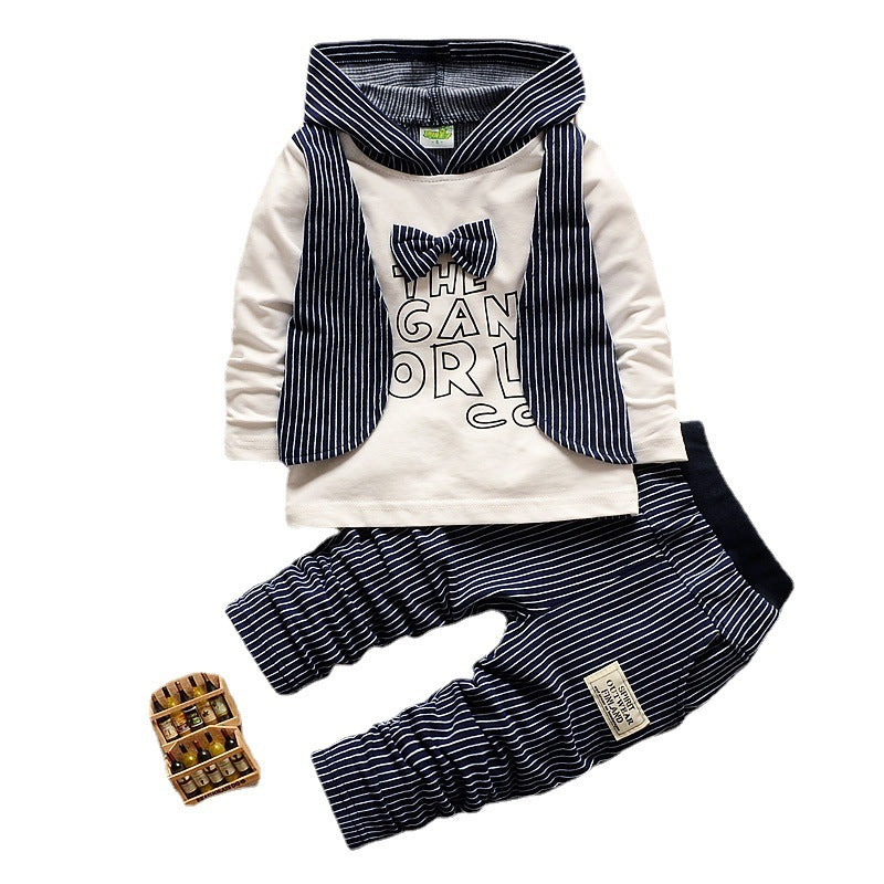Ensemble 3 pièces garçon – Style coréen, chaud et confortable