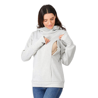 Sweat à Capuche Épais Grossesse – Confort Douillet et Style Assuré