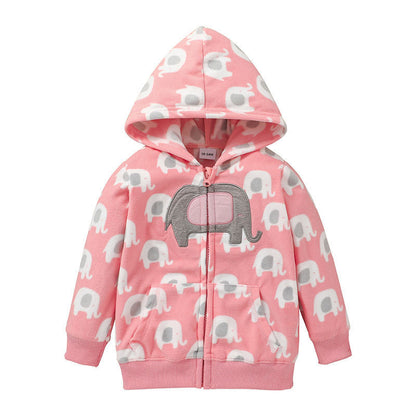 Veste Fille à Capuche Motif Animal – Automne Doux et Tendance