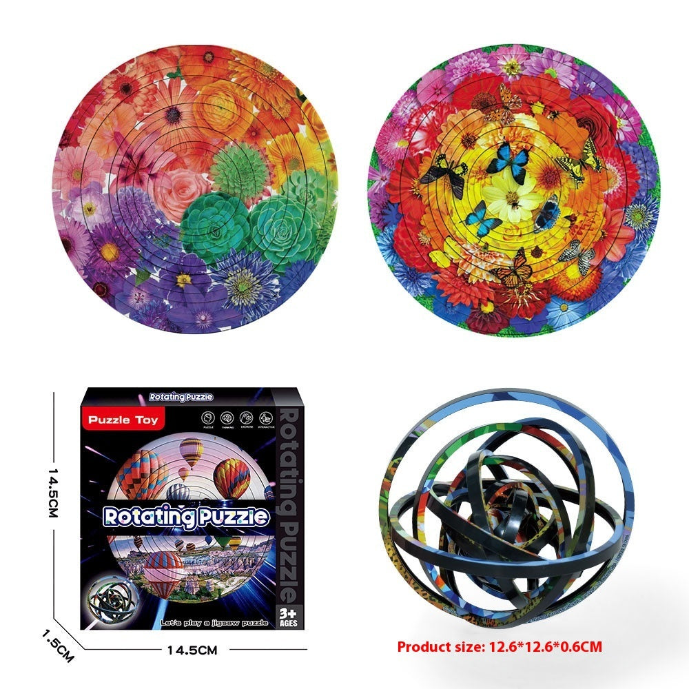 Puzzle 3D Rotatif – Jeu Éducatif Anti-Stress