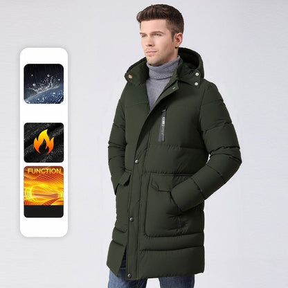Manteau long homme doublé polaire – chaud et élégant