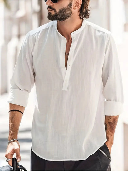 Chemise homme à manches longues – Respirante et élégante